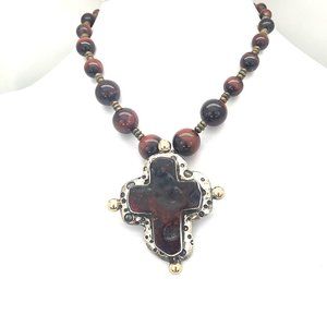 Signature Dian Malouf One of a Kind Cross Necklace